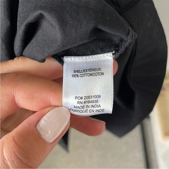 Frances Valentine Bliss Black Cotton Poplin Puff Sleeve Maxi Dress Size Large - Picture 8 of 9